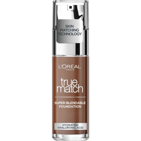 L'Oreal Paris True Match Liquid Foundation Skincare Infused with Hyaluronic Acid SPF 17 9C Deep Cool 30ml