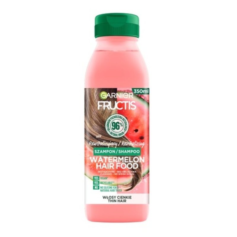 Garnier Fructis Watermelon Hair Food Shampoo Revitalizing Shampoo For Thin Hair 350ml