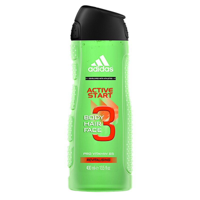 Adidas Gel Active Start Revitalizing 3 in 1 Body, Hair and Face 400mL