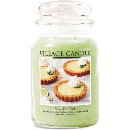 Village Candle Key Lime Tart Large Glass Jar Candle Tradition Edition with 2-Wick Technology