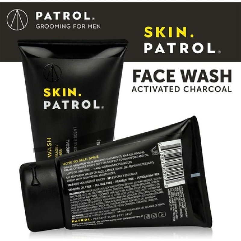 Skin Patrol Activated Charcoal Face Wash - Sulfate-Free, Paraben-Free 100ml