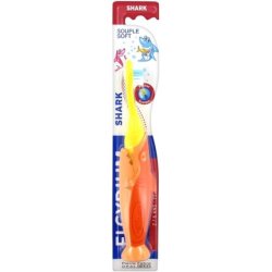 Elgydium Shark Toothbrush for 2-6 Years Old Soft - Orange and Yellow