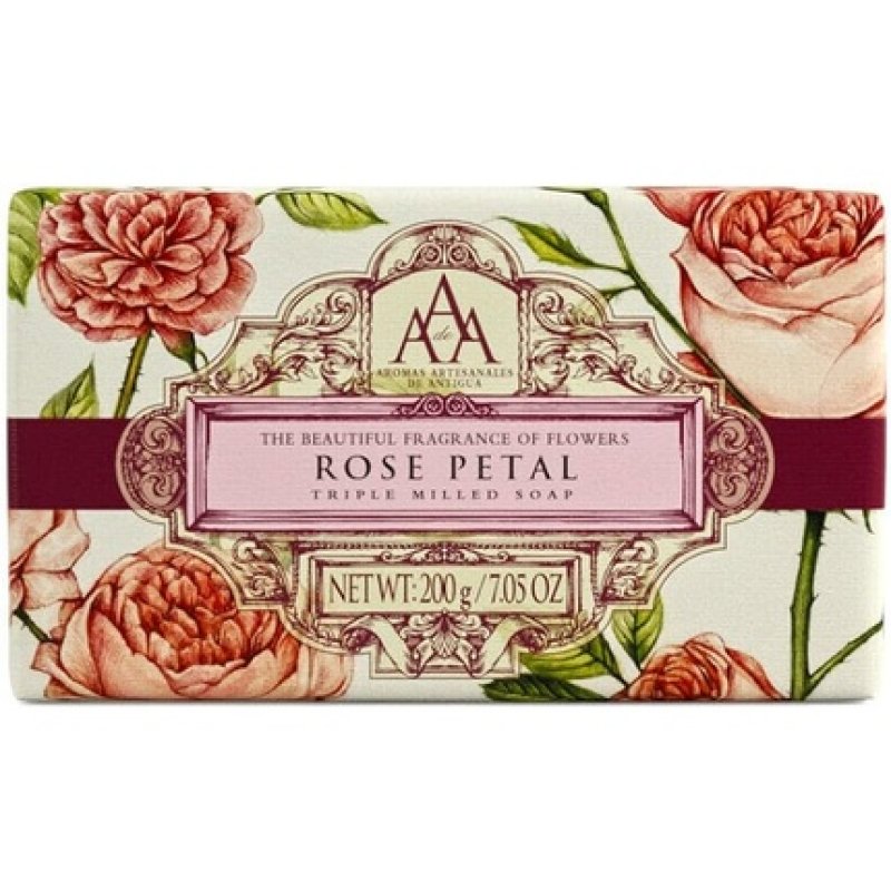 Aromas Artesanales De Antigua Triple Milled Soap Rose Petal 200g
