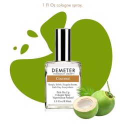 Demeter Coconut Cologne Spray 1 Oz for Women and Men