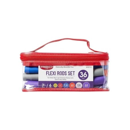 Red By Kiss 36pcs Flexi Rods Flexible Curling Rods Twist Foam Hair Rollers