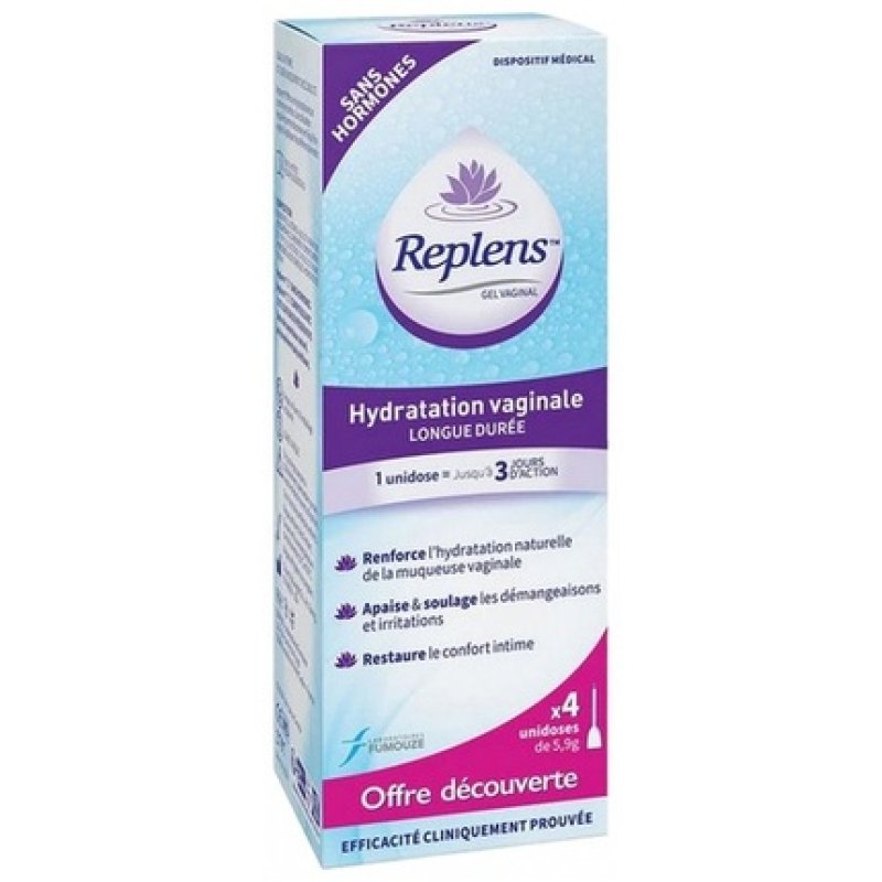 Laboratoires Fumouze Replens Vaginal Gel for Women - Pack of 4