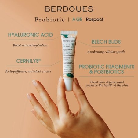 BERDOUES Age Respect Smoothing Eye Contour Organic Anti Aging Skincare Treatment 0.51 fl.oz.