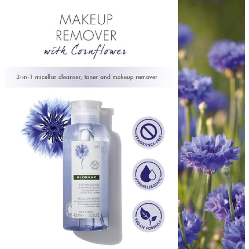 Klorane Micellar Water with Cornflower 100ml