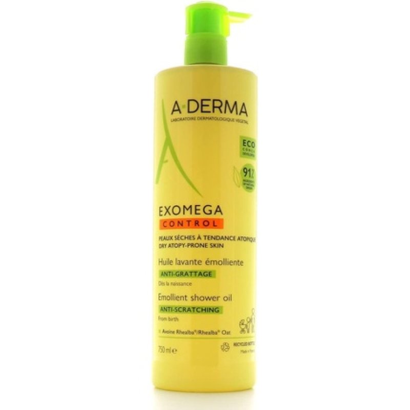 A-DERMA Exomega Control Emollient Shower Oil Anti-Scratching 750ml
