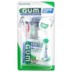 Gum Travel Kit with Travel Toothbrush and Accessories