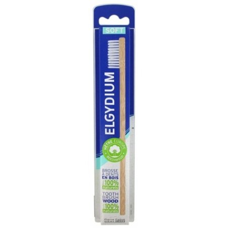 Elgydium Wooden Toothbrush Soft - Specially Designed for People