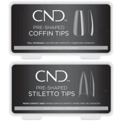 CND Preformed Coffin and Stiletto Tips 100 or 360 Pcs