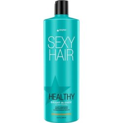 SexyHair Healthy Bright Blonde Violet Shampoo/Conditioner Helps Counteract Brassiness SLS and SLES Sulfate Free 33.8 fl