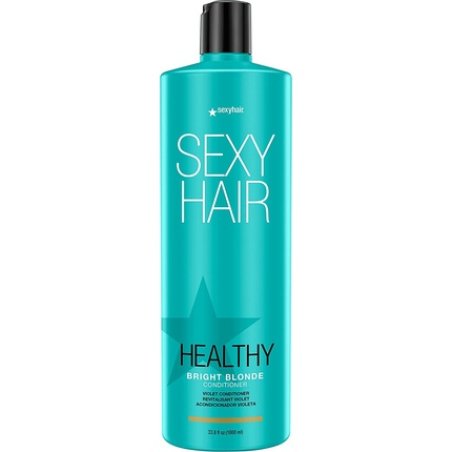SexyHair Healthy Bright Blonde Violet Shampoo/Conditioner Helps Counteract Brassiness SLS and SLES Sulfate Free 33.8 fl