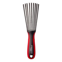 Red by Kiss 9 Row Glide & Define Detangling Brush Flexible Black