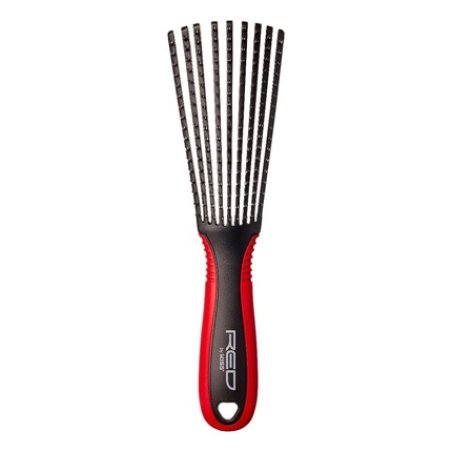 Red by Kiss 9 Row Glide & Define Detangling Brush Flexible Black