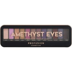Profusion Cosmetics Eyeshadow Palette Pro Makeup Case Amethyst Eyes