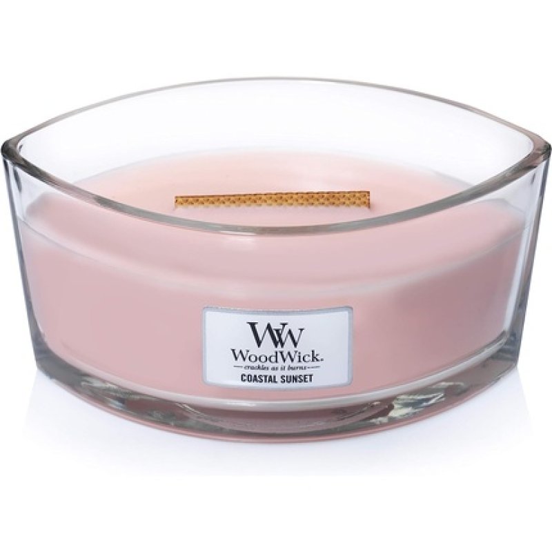 Woodwick Ellipse Scented Candle With Crackling Wick, Coastal Sunset, Up To 50