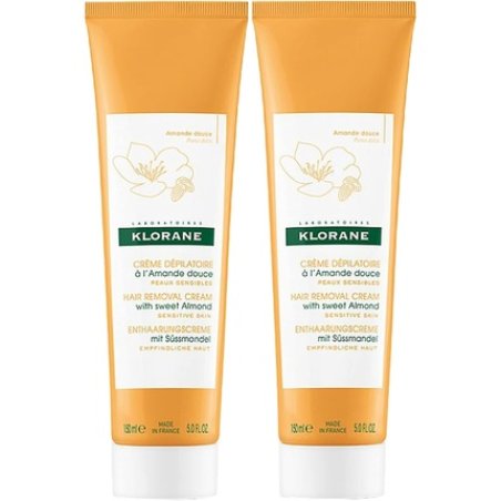 Klorane Hair Removal Cream with Sweet Almond 150ml - Pack of 2