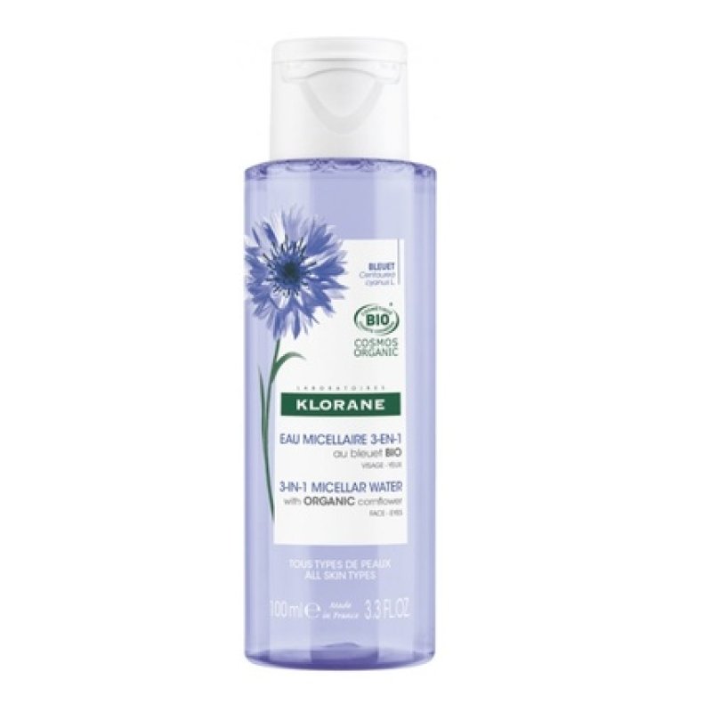 Klorane Micellar Water With Organic Cornflower 100ml - Gentle Cleansing