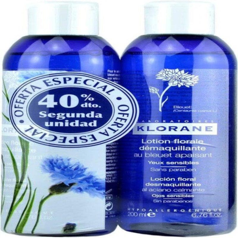 Klorane Bleuet Eye Makeup Remover 2x200ml