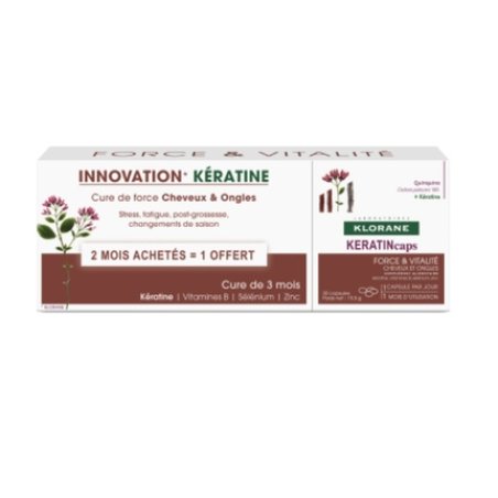 Klorane Keratincaps Anti-Hair Loss Capsules 3x30 Capsules