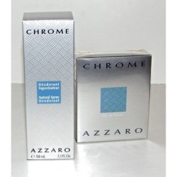 Azzaro Chrome Deodorant Spray 150ml and Eau De Toilette Spray 30ml