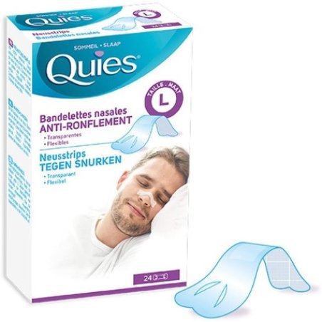 Quies Anti-Snoring Nasal Strips - Size L