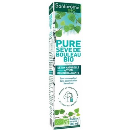 Santarome Organic Birch Juice 500ml Certified Organic Food Supplement