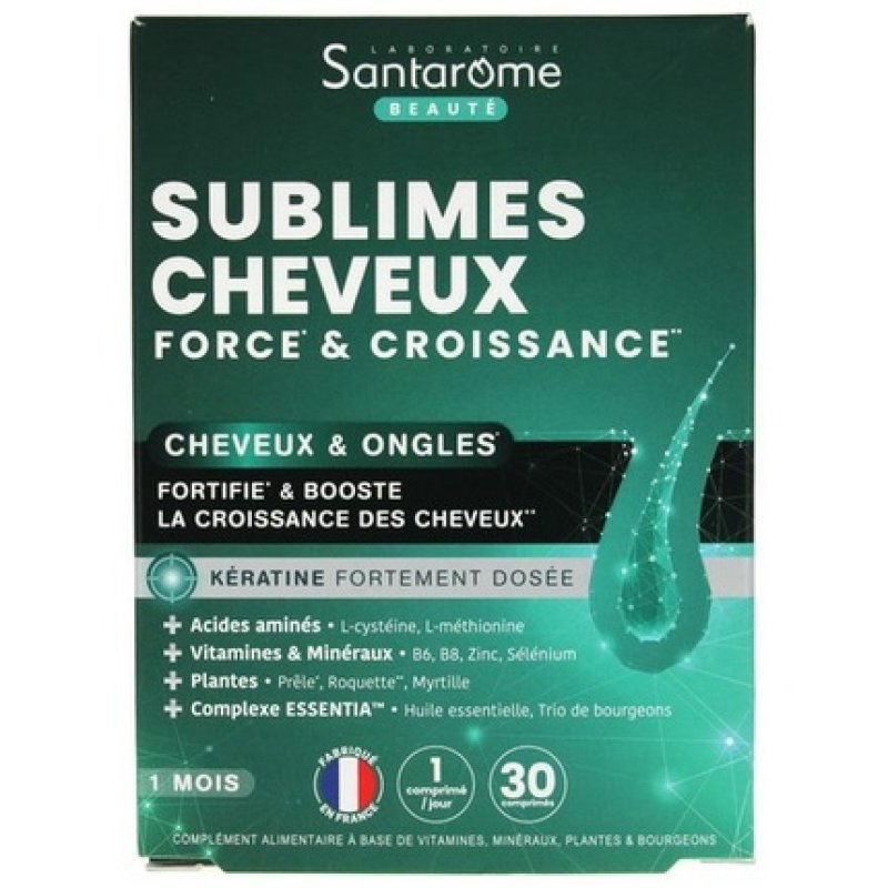 Santarome Sublimes Hair Strength & Growth 30 Tablets Nourishing Treatment