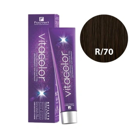 Fauvert Vitacolor Gloss Tone On Tone Hair Color R/70 Intense Brown - 100ml