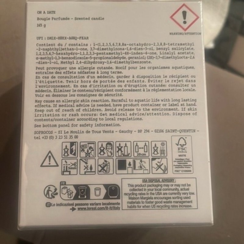 New with Tag New in Box Maison Margiela Replica on a Date Scented Candle