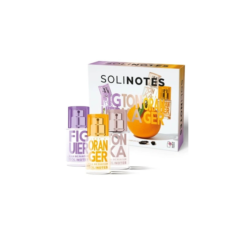 Pbi Solinotes Coffret Trio Figuier Tonka Fleur D'Oranger 15ml