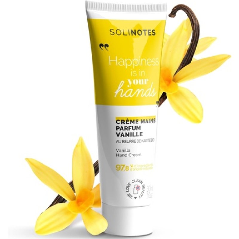 Solinotes Vanilla Hand Cream - Repairing and Intense Nourishing Care for Damaged Skin