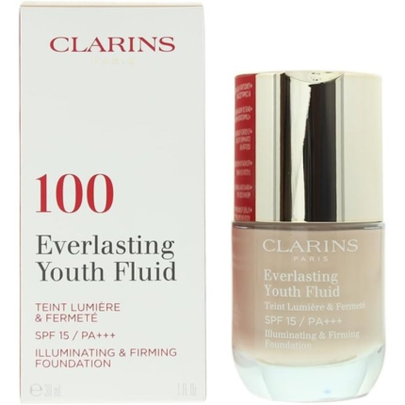 Clarins Everlasting Youth Fluid Foundation SPF15 100 Lily 30ml