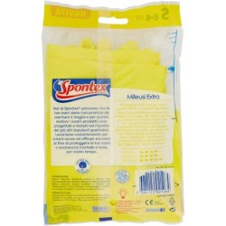 Spontex Gloves Casalinghi Milleusi Extra, 100% Latex With Cotton Lining, 1