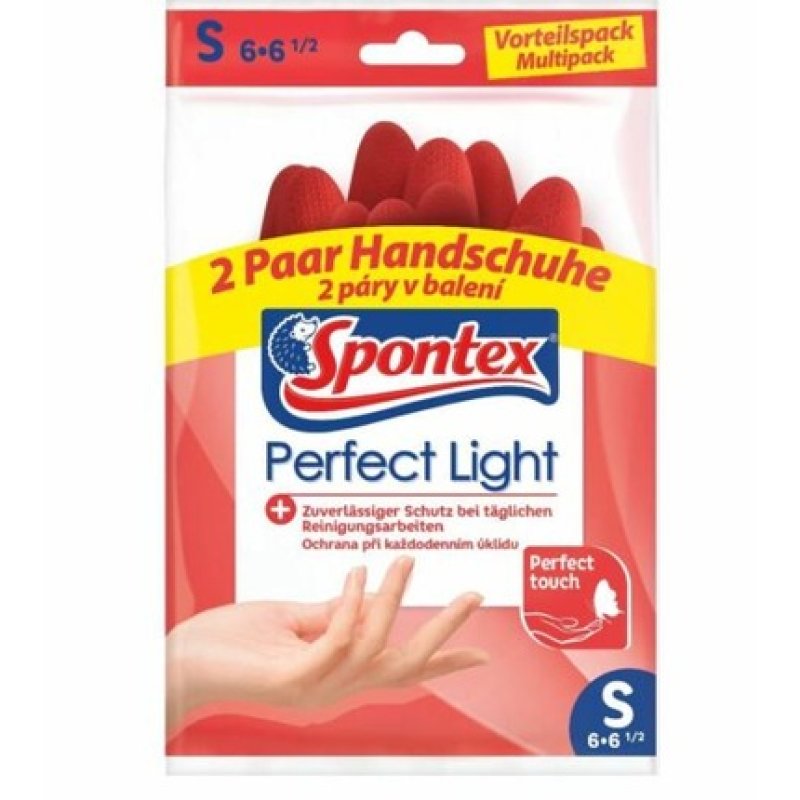 Spontex Perfect Light Household Gloves Size S - L - Pack of 2