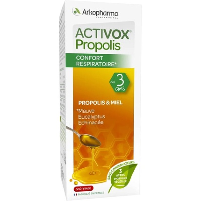 ACTIVOX® Propolis - Goût Fraise - Solution buvable 140 ml.