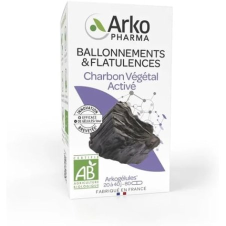 ARKOGÉLULES® Charbon Végétal BIO(1) - 80 gél.