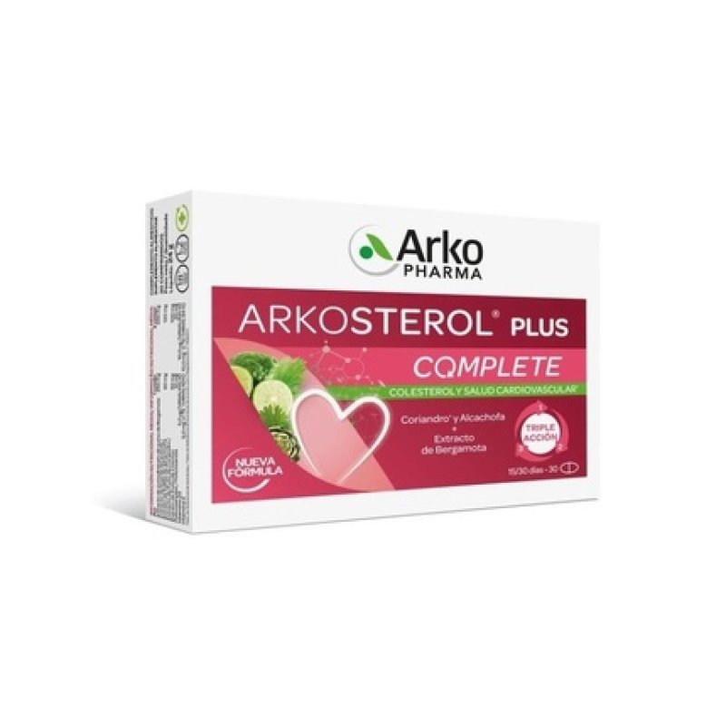Arkopharma Arkosterol Plus Complete - 30 Capsules For Cholesterol Management