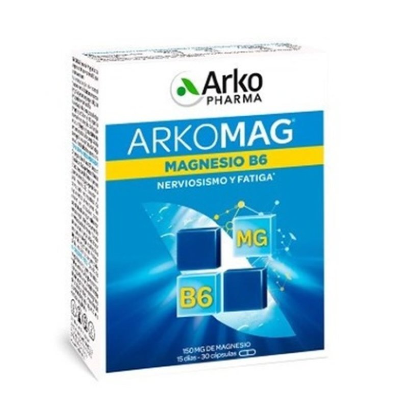 Arkopharma Arkomag Magnesium B6 30 Capsules - Essential Mineral Supplement