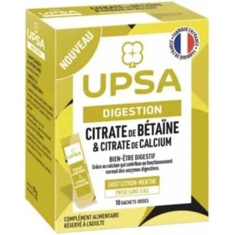 Betaine & Calcium Citrate by Upsa France for Digestive Comfort