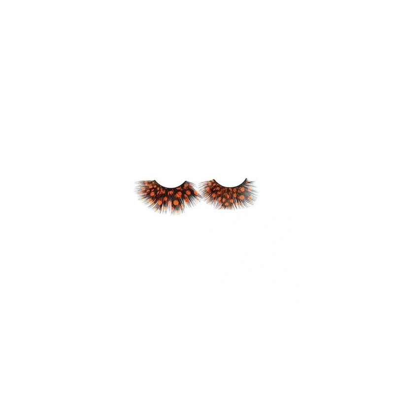 Shophair Crazy Feather False Eyelashes Red X2 With Glue