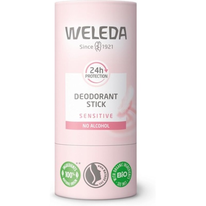 Weleda Deodorant Stick Sensitive Gentle Formula 24hr Protection 100% Natural Organic Vegan 50g