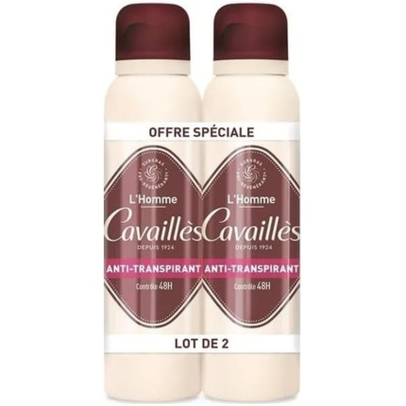 Rogé Cavaillès Absorb 48H Men Anti-Perspirant Spray 150ml - Pack of 2
