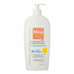 MIXA BABY Gel Hair & Body Soap Free Surgras Delicate & Sensitive Skin 400ml