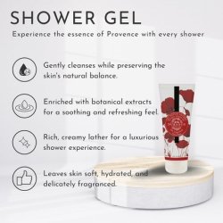 Durance Les Eternelles Natural Shower Gel for Women 200ml Pretty Poppy