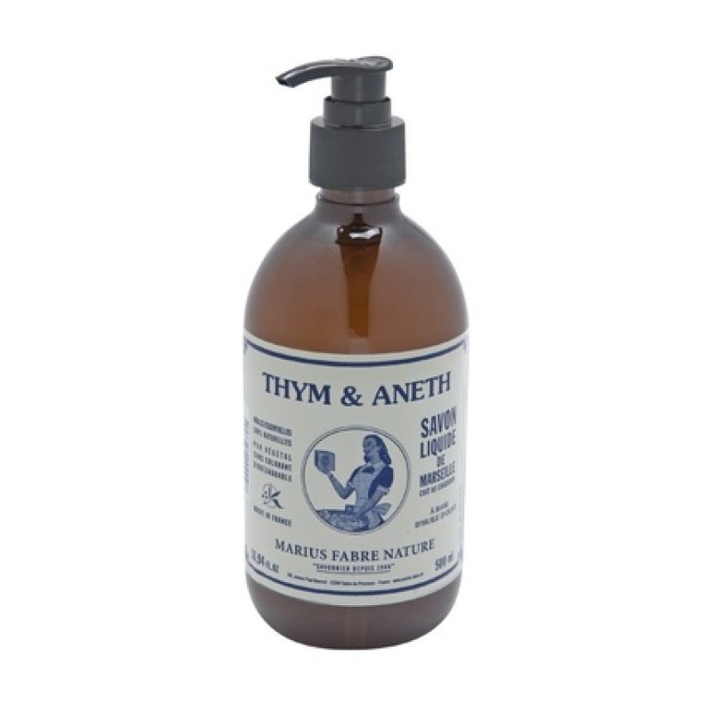 Marius Fabre Savon De Marseille Liquid Soap Thyme and Dill 16.94 Fl Oz
