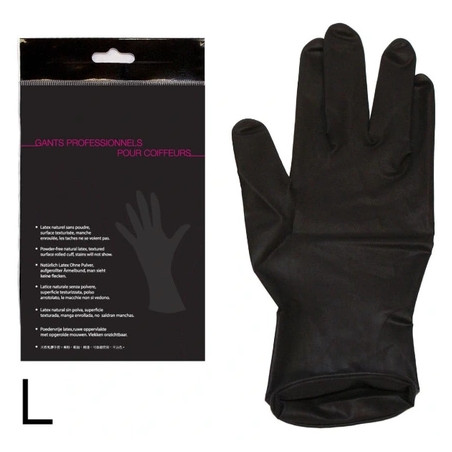 Car Pair Of Black Latex Gloves Size L