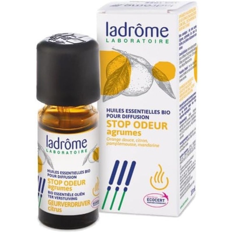 Ladrôme Organic Essential Oils for Diffusion Stop Odor Citrus 10ml